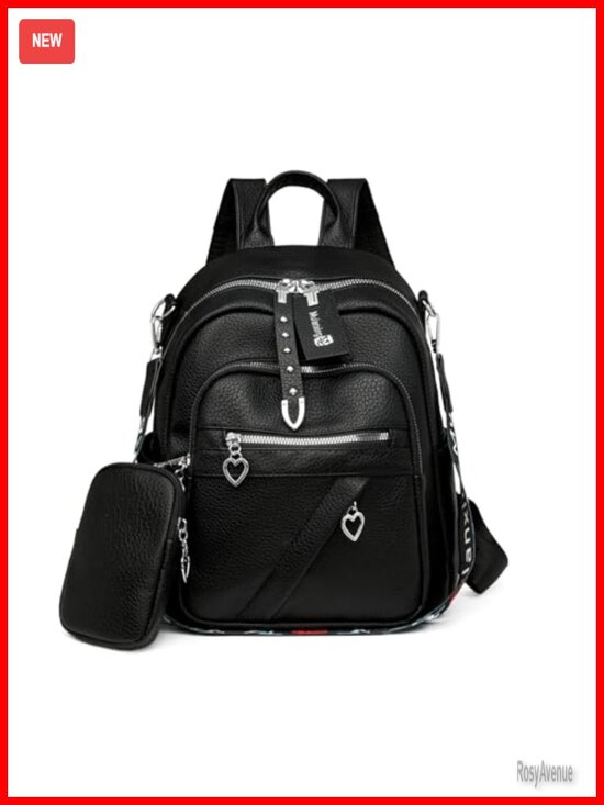 Convertible Vegan Leather Backpack Purse 3-way Carry Fits Tablet main image 5